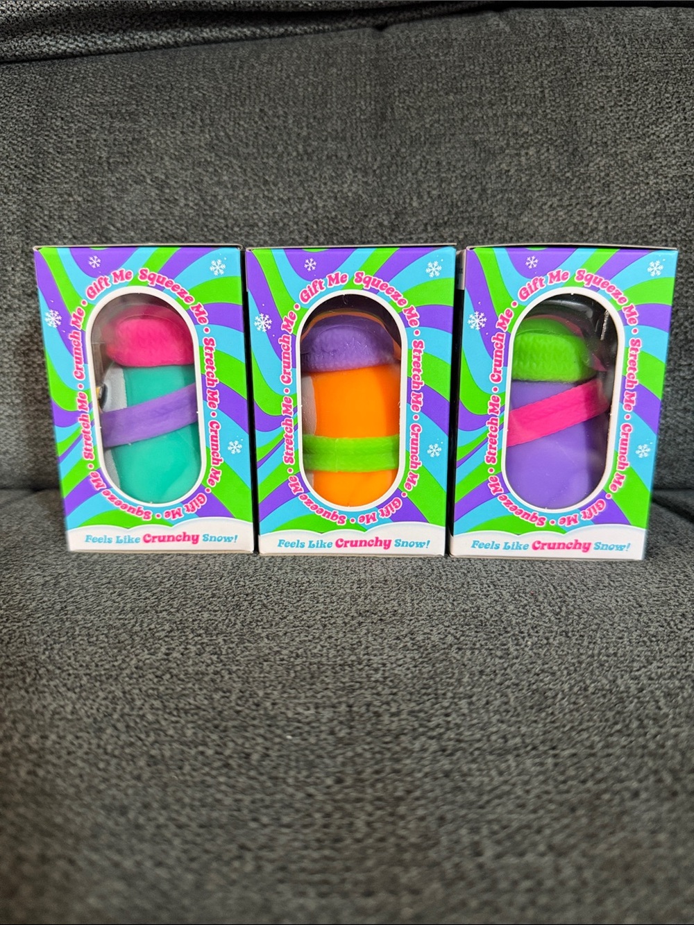 NeeDoh Squishmas ULTRA RARE Polar Glow Penguin Squishy Toy-Set of 3 - Picture 7 of 11